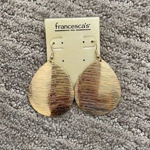 Gold hanging earrings